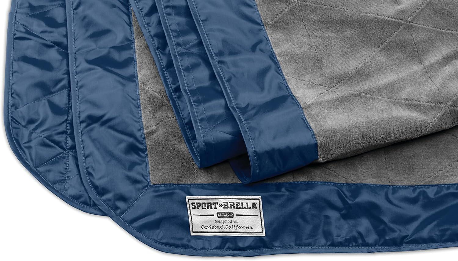 imageSportBrella SunSoul Outdoor Blanket with Slit for Umbrella Pole Fleece and WaterResistant for The Beach Camping and Picnics NavyNavy