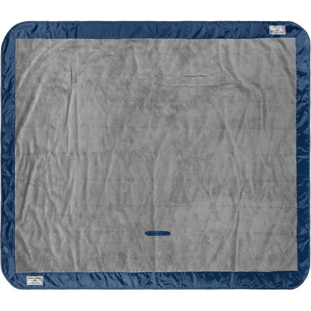 imageSportBrella SunSoul Outdoor Blanket with Slit for Umbrella Pole Fleece and WaterResistant for The Beach Camping and Picnics NavyNavy