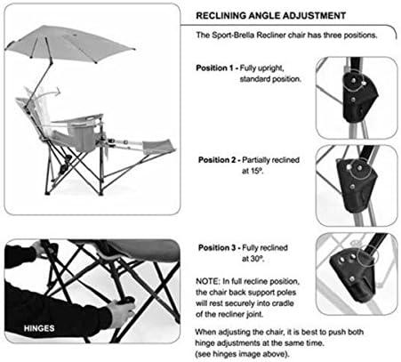 imageSportBrella 3Position Recliner Chair with Removable Umbrella and Footrest
