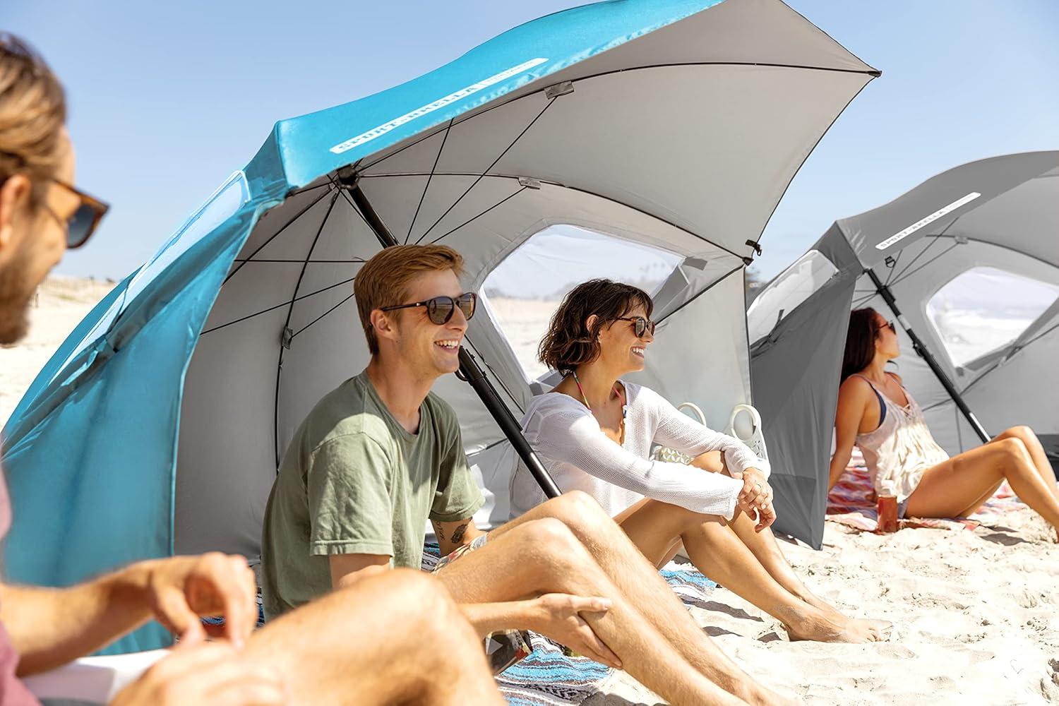 imageSportBrella Premiere XL UPF 50 Umbrella Shelter for Sun and Rain ProtectionAqua