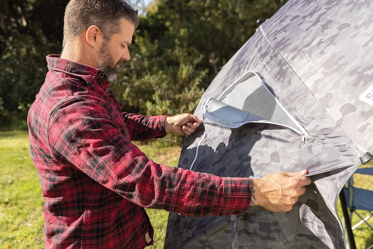 imageSportBrella Premiere XL UPF 50 Umbrella Shelter for Sun and Rain ProtectionBlack Camo