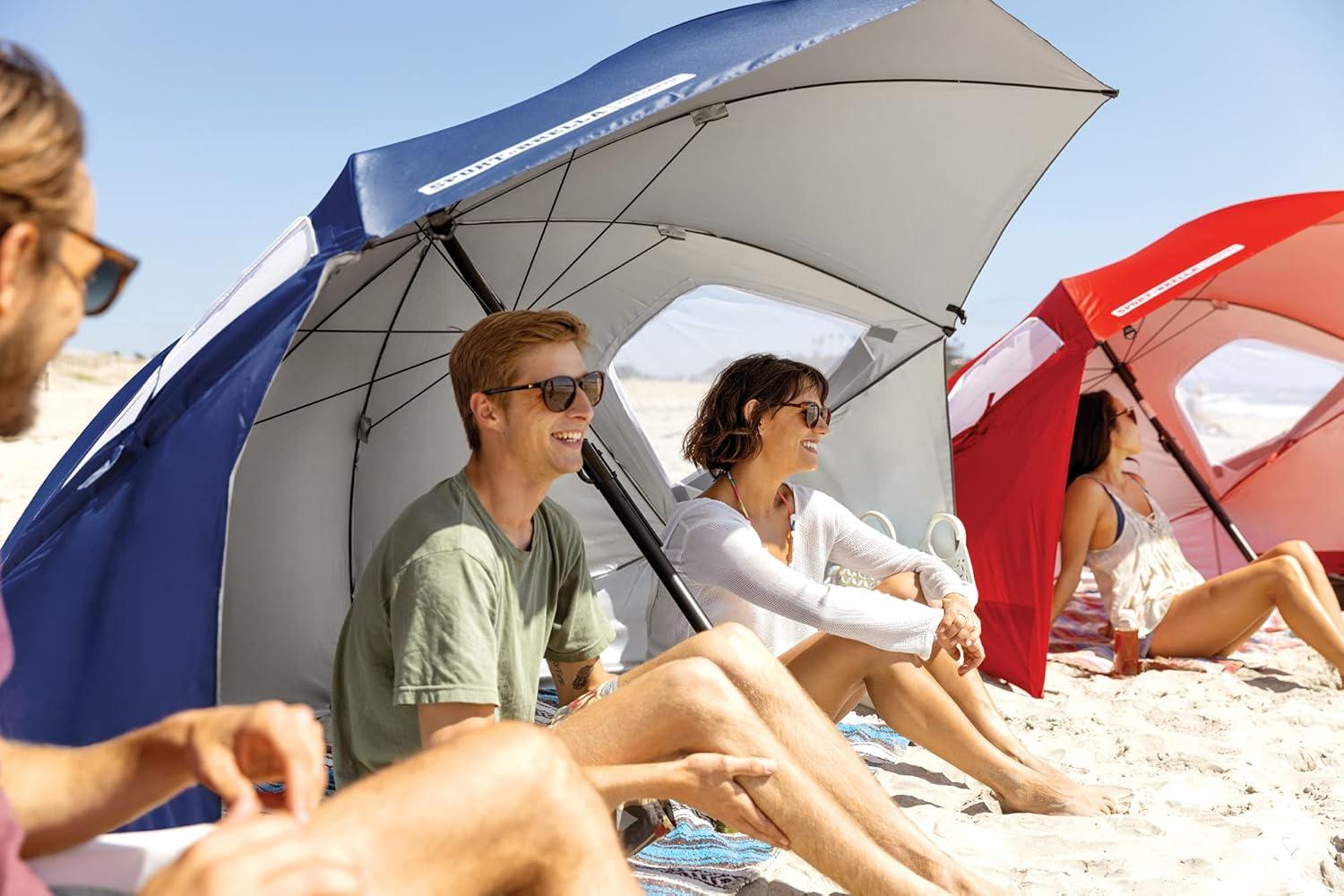 imageSportBrella Premiere XL UPF 50 Umbrella Shelter for Sun and Rain ProtectionBlue