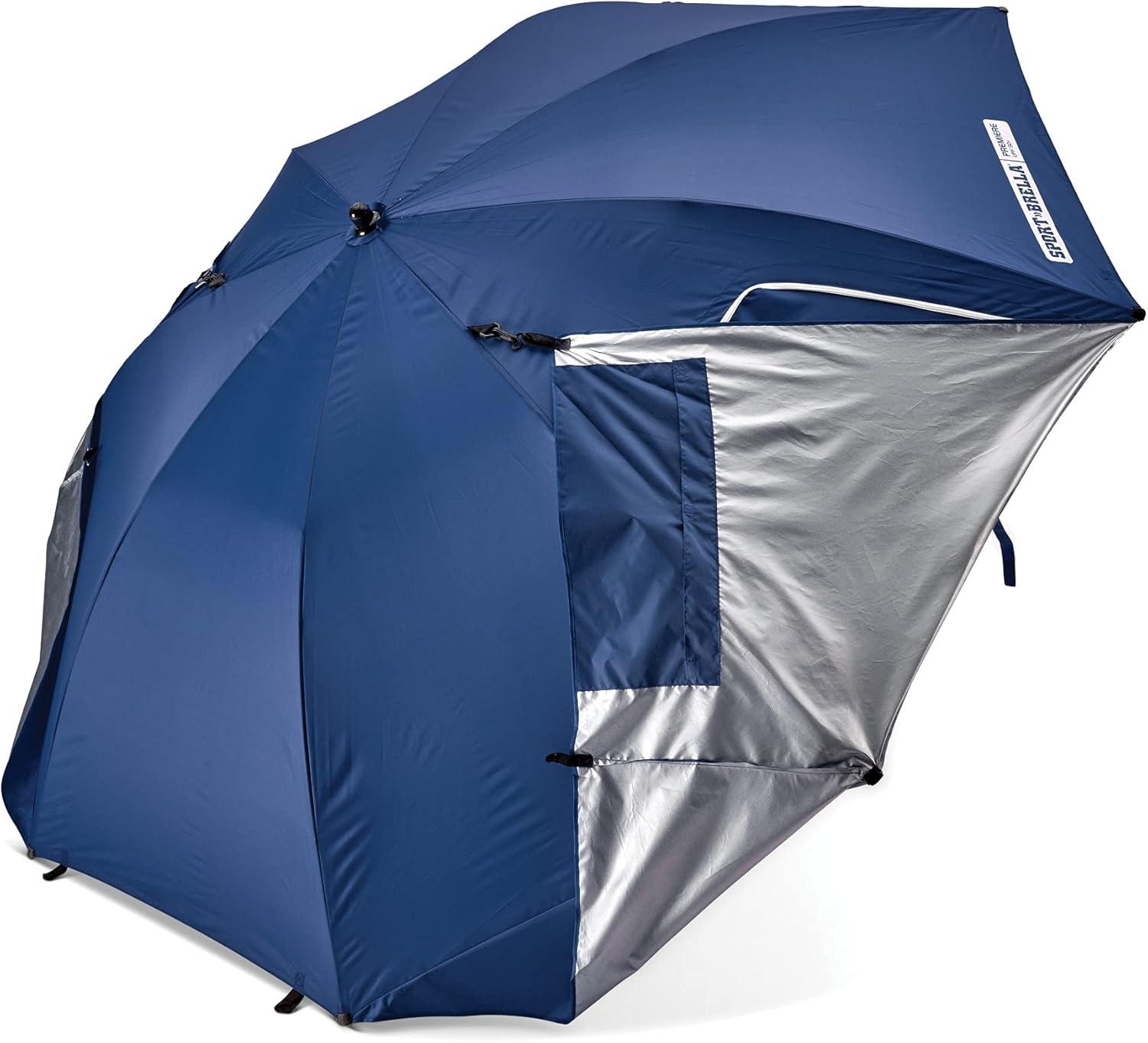 imageSportBrella Premiere XL UPF 50 Umbrella Shelter for Sun and Rain ProtectionBlue
