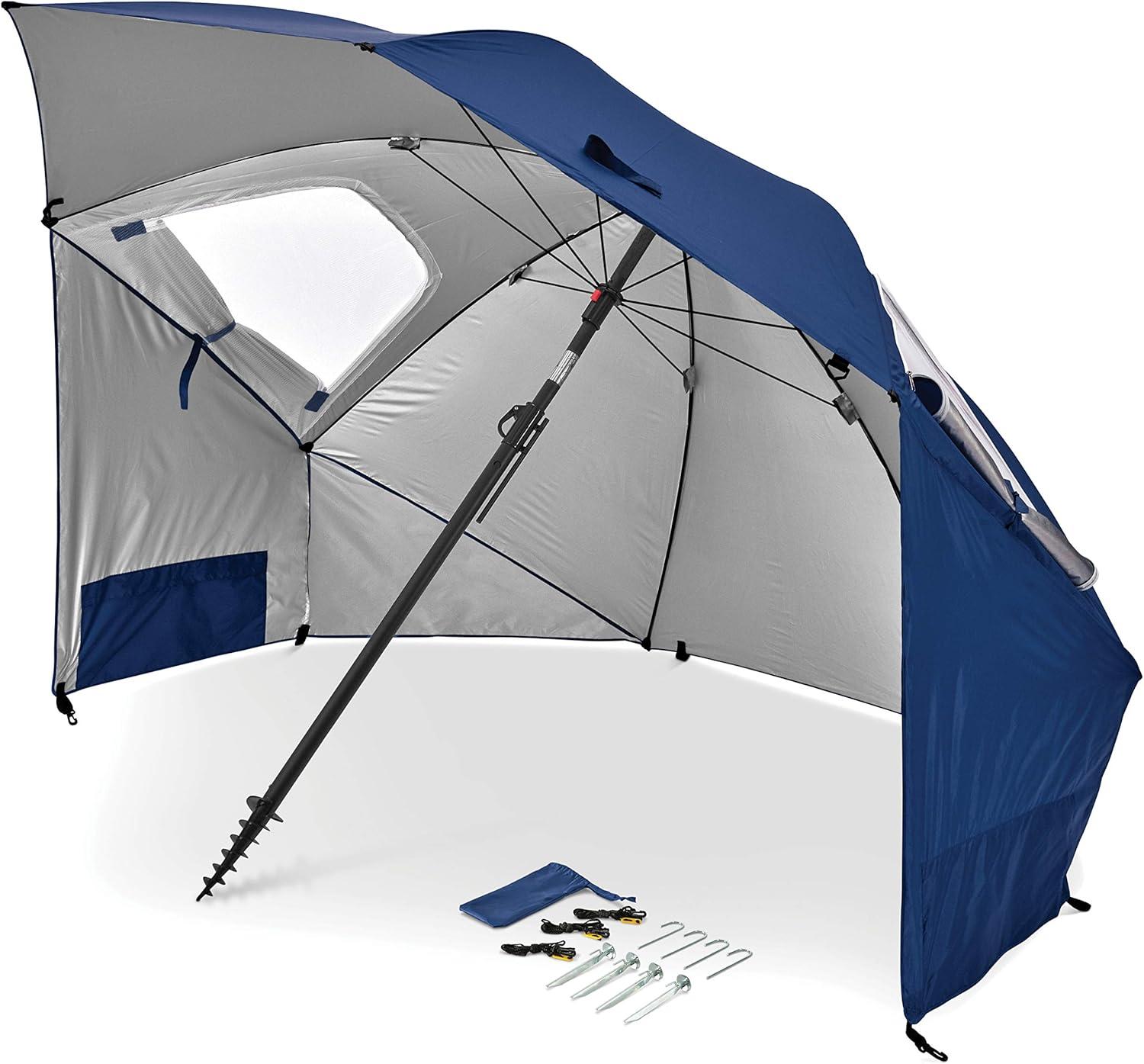 imageSportBrella Premiere XL UPF 50 Umbrella Shelter for Sun and Rain ProtectionBlue