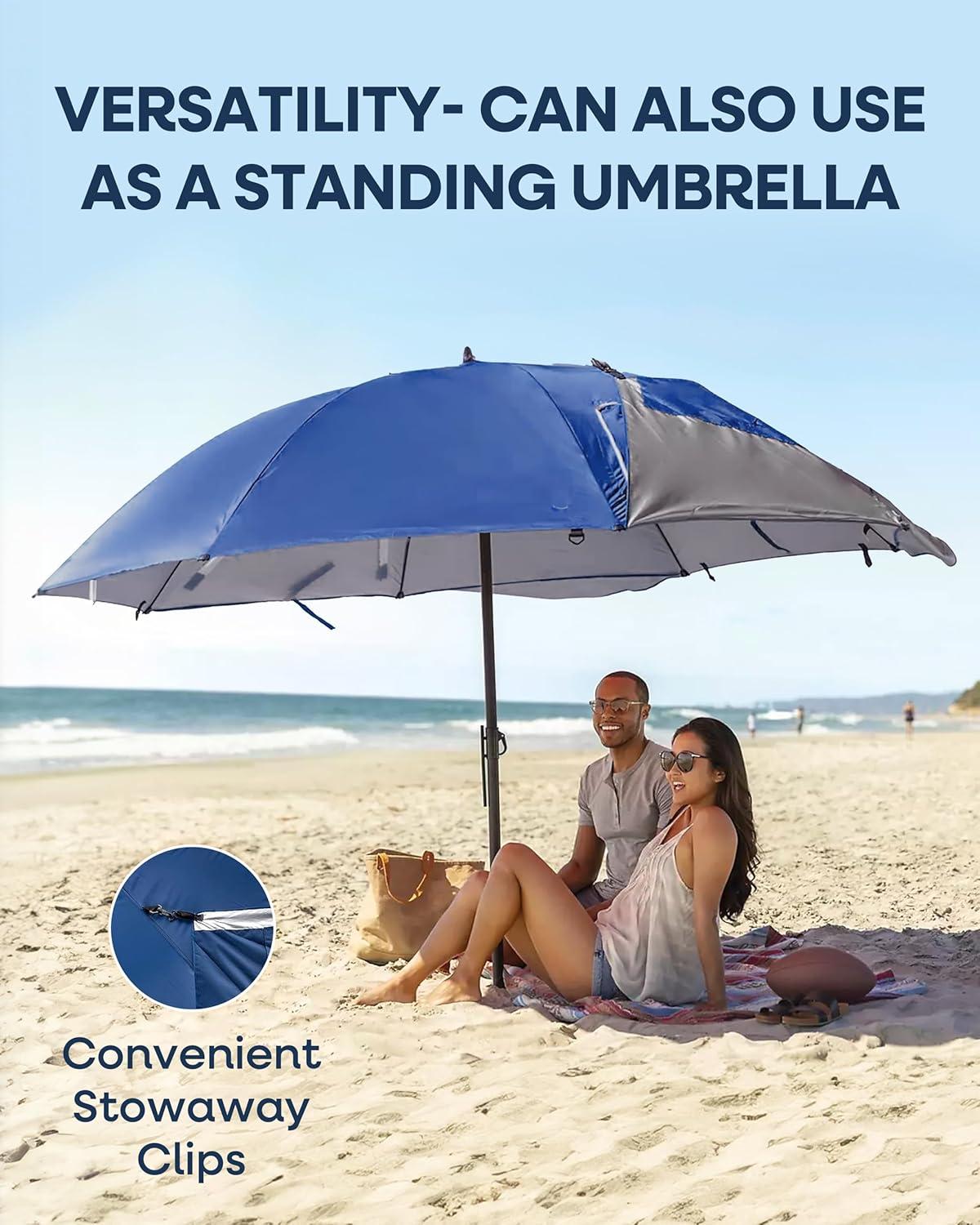 imageSportBrella Premiere XL UPF 50 Umbrella Shelter for Sun and Rain ProtectionBlue