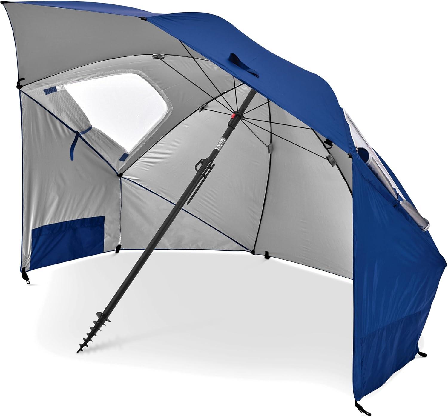 imageSportBrella Premiere XL UPF 50 Umbrella Shelter for Sun and Rain ProtectionBright Blue