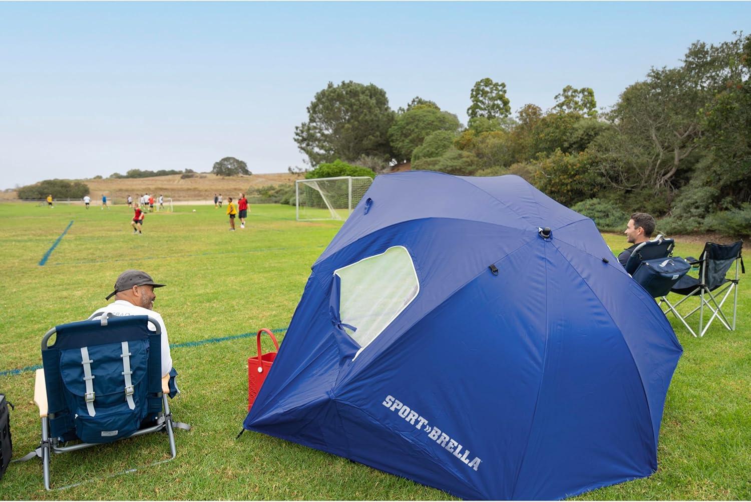 imageSportBrella Premiere XL UPF 50 Umbrella Shelter for Sun and Rain ProtectionBright Gray