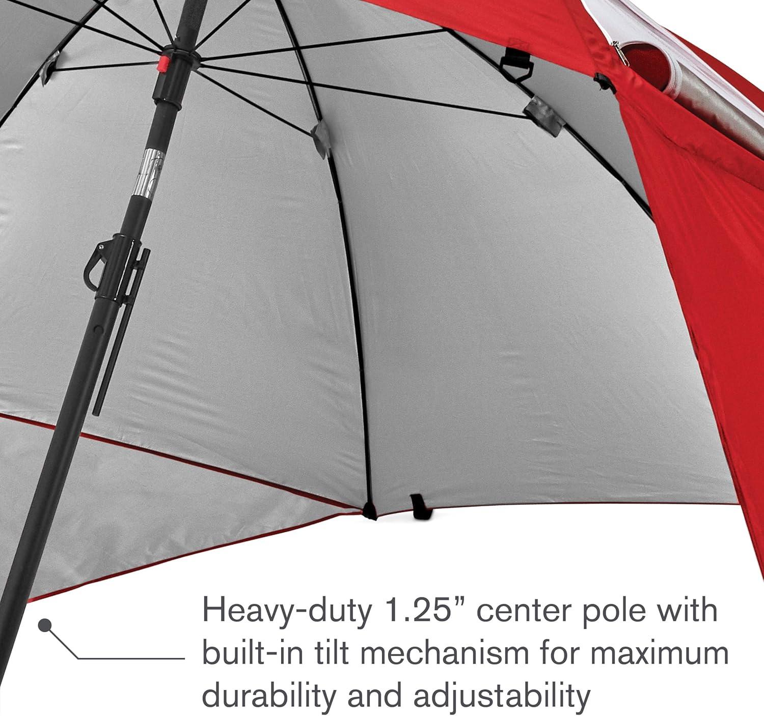 imageSportBrella Premiere XL UPF 50 Umbrella Shelter for Sun and Rain ProtectionBright Gray