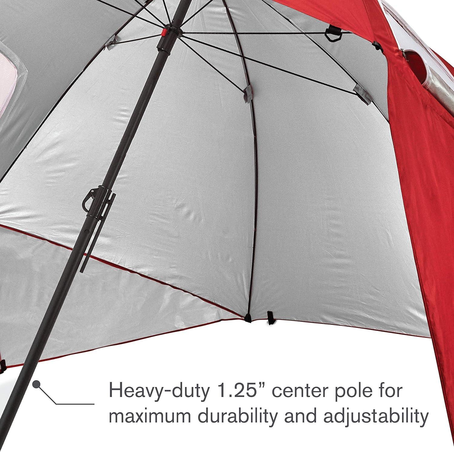 imageSportBrella Premiere XL UPF 50 Umbrella Shelter for Sun and Rain ProtectionRed