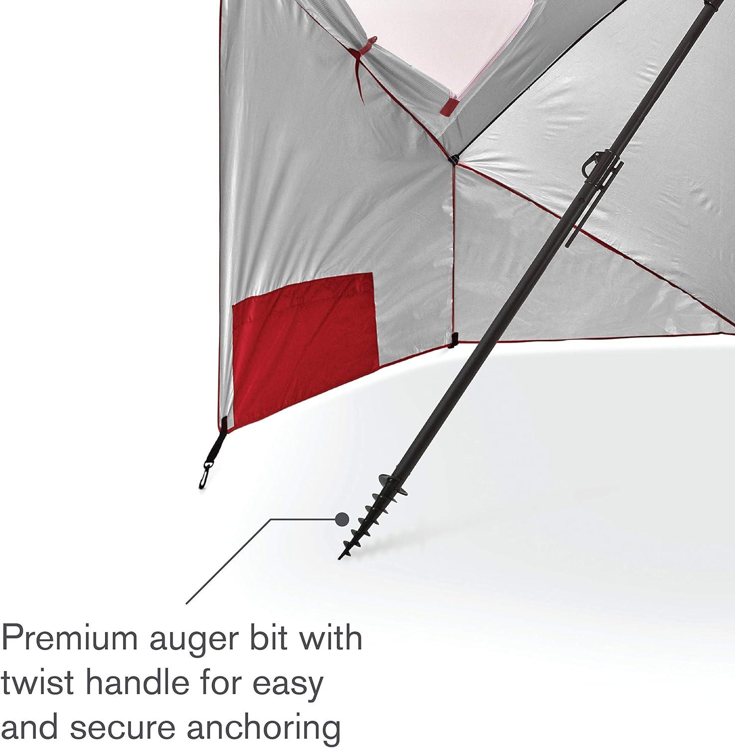 imageSportBrella Premiere XL UPF 50 Umbrella Shelter for Sun and Rain ProtectionRed