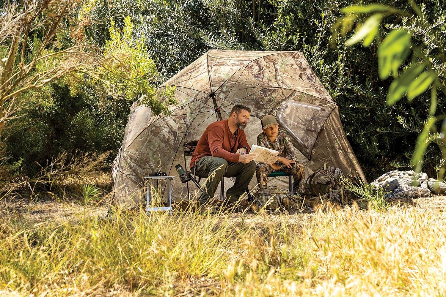 imageSportBrella Premiere XL UPF 50 Umbrella Shelter for Sun and Rain ProtectionWood Camo