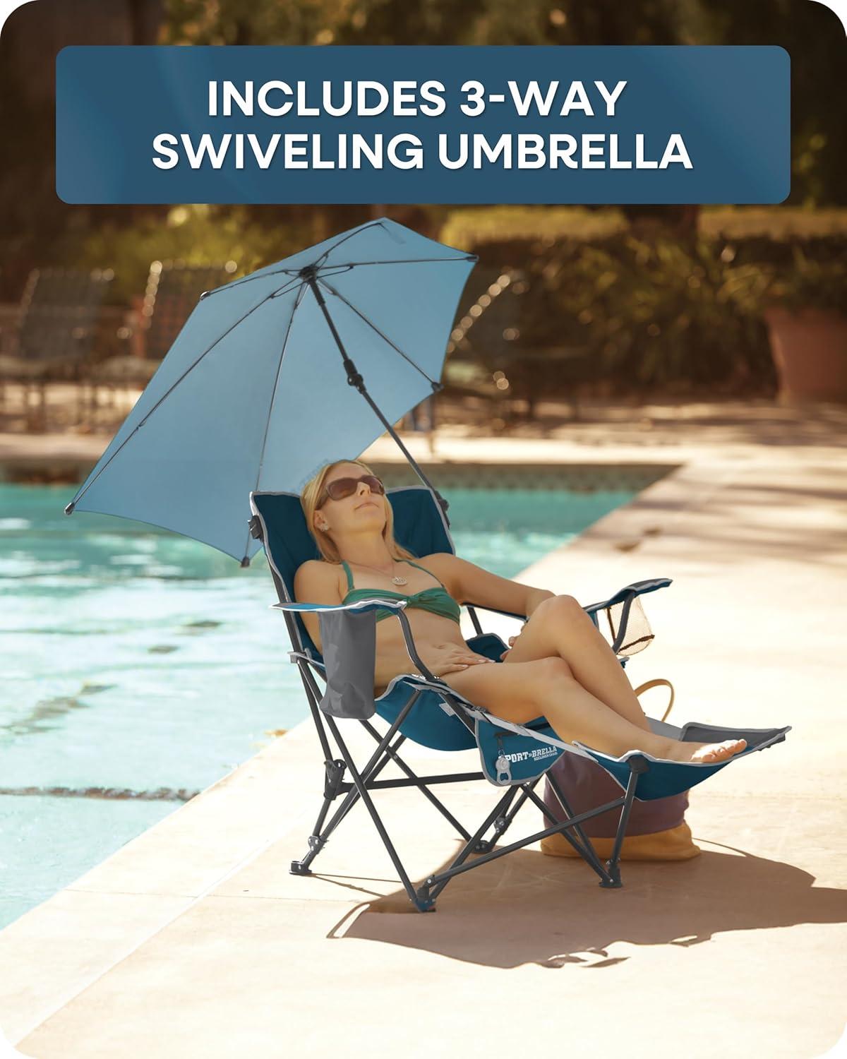 imageSportBrella Reclining Beach ChairDark Blue