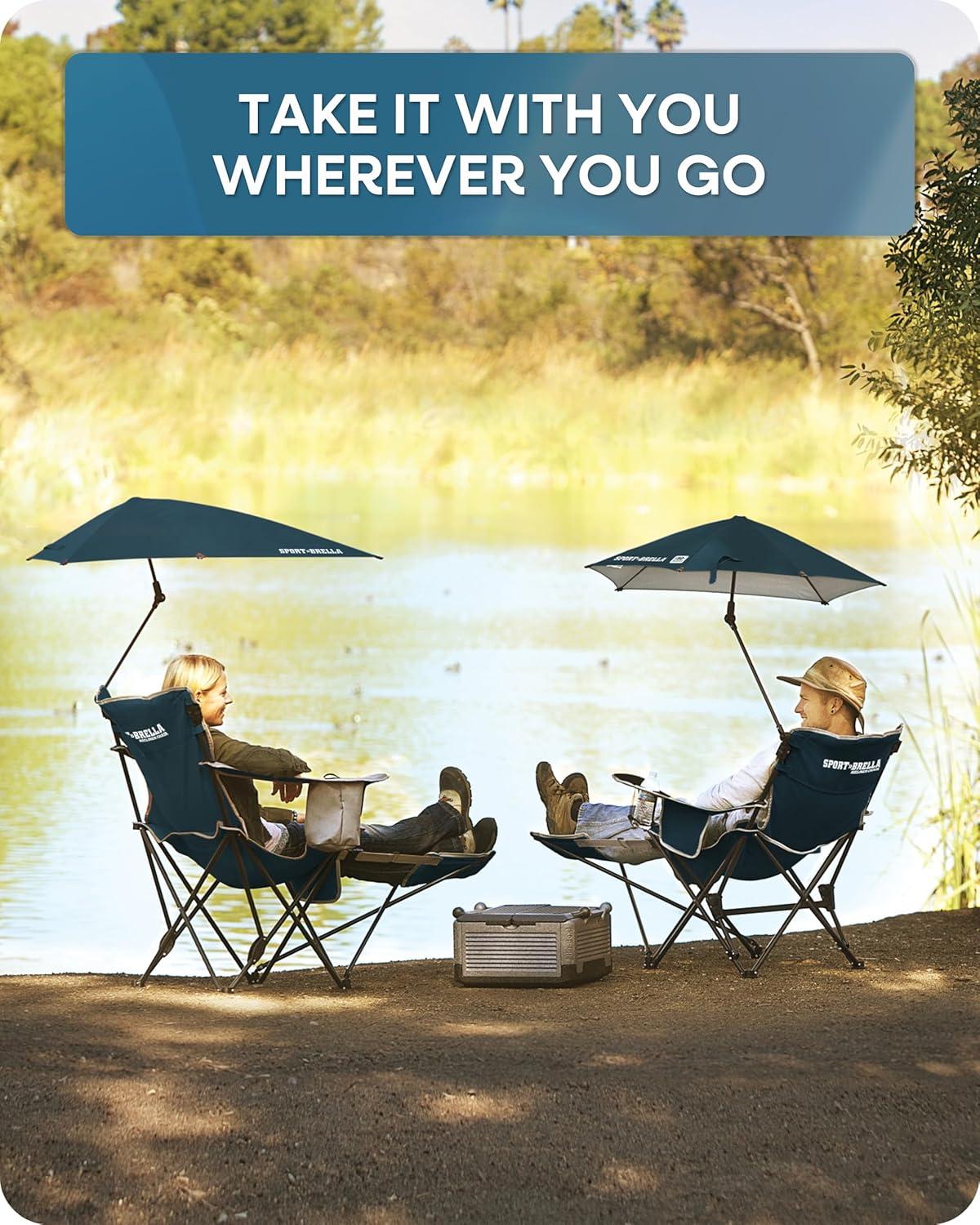 imageSportBrella Reclining Beach ChairDark Blue