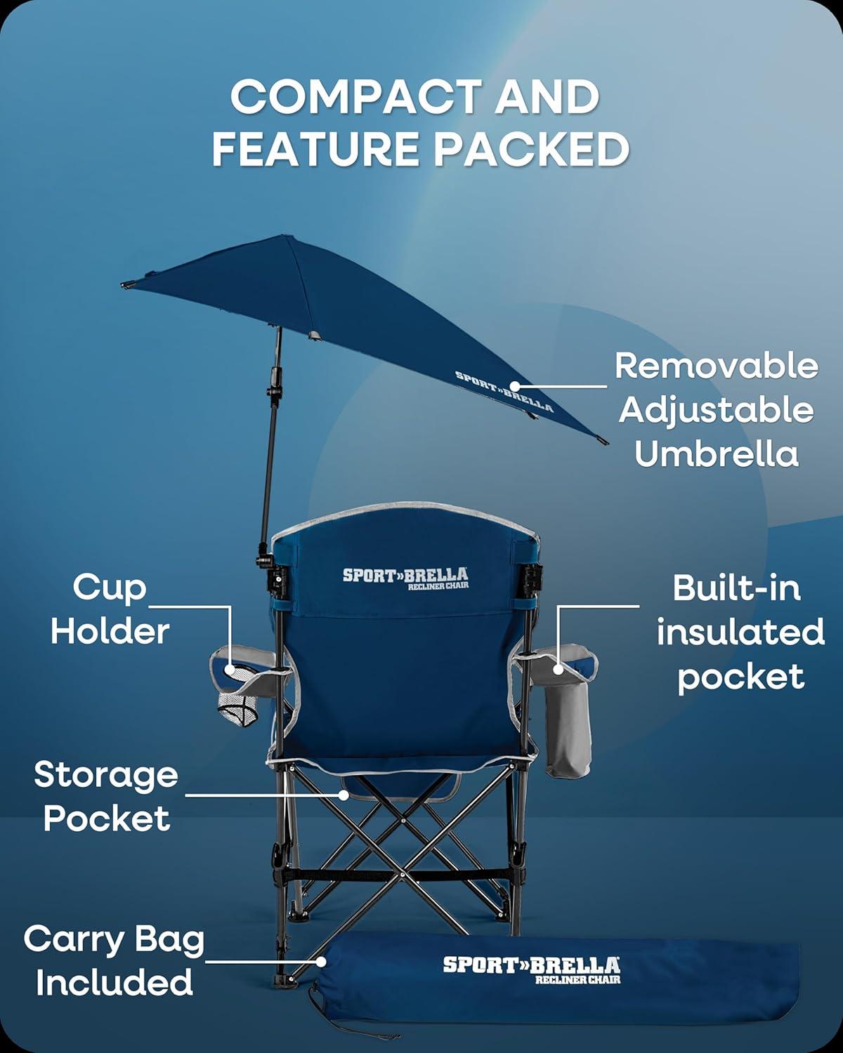 imageSportBrella Reclining Beach ChairNavy