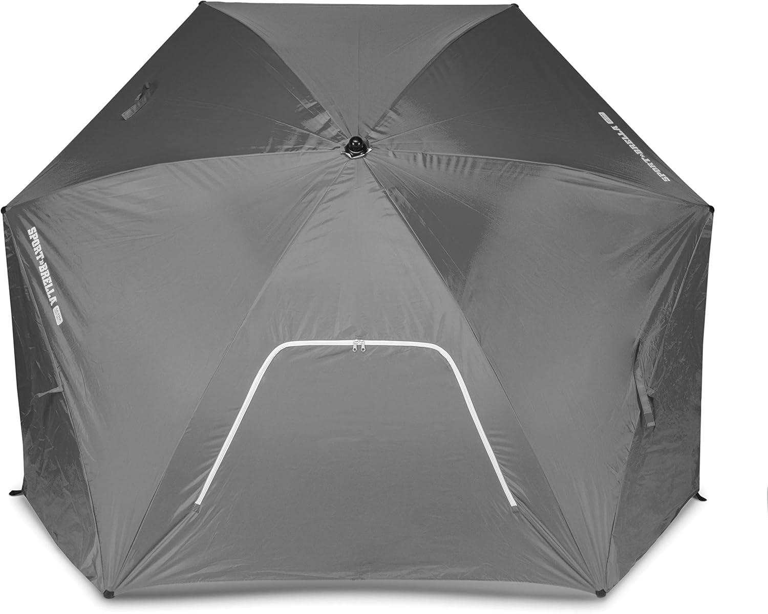 imageSportBrella Ultra SPF 50 Angled Shade Canopy Umbrella for Optimum Sight Lines at Sports EventsGray