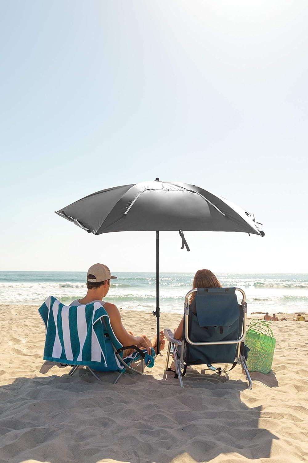 imageSportBrella Ultra SPF 50 Angled Shade Canopy Umbrella for Optimum Sight Lines at Sports EventsGray