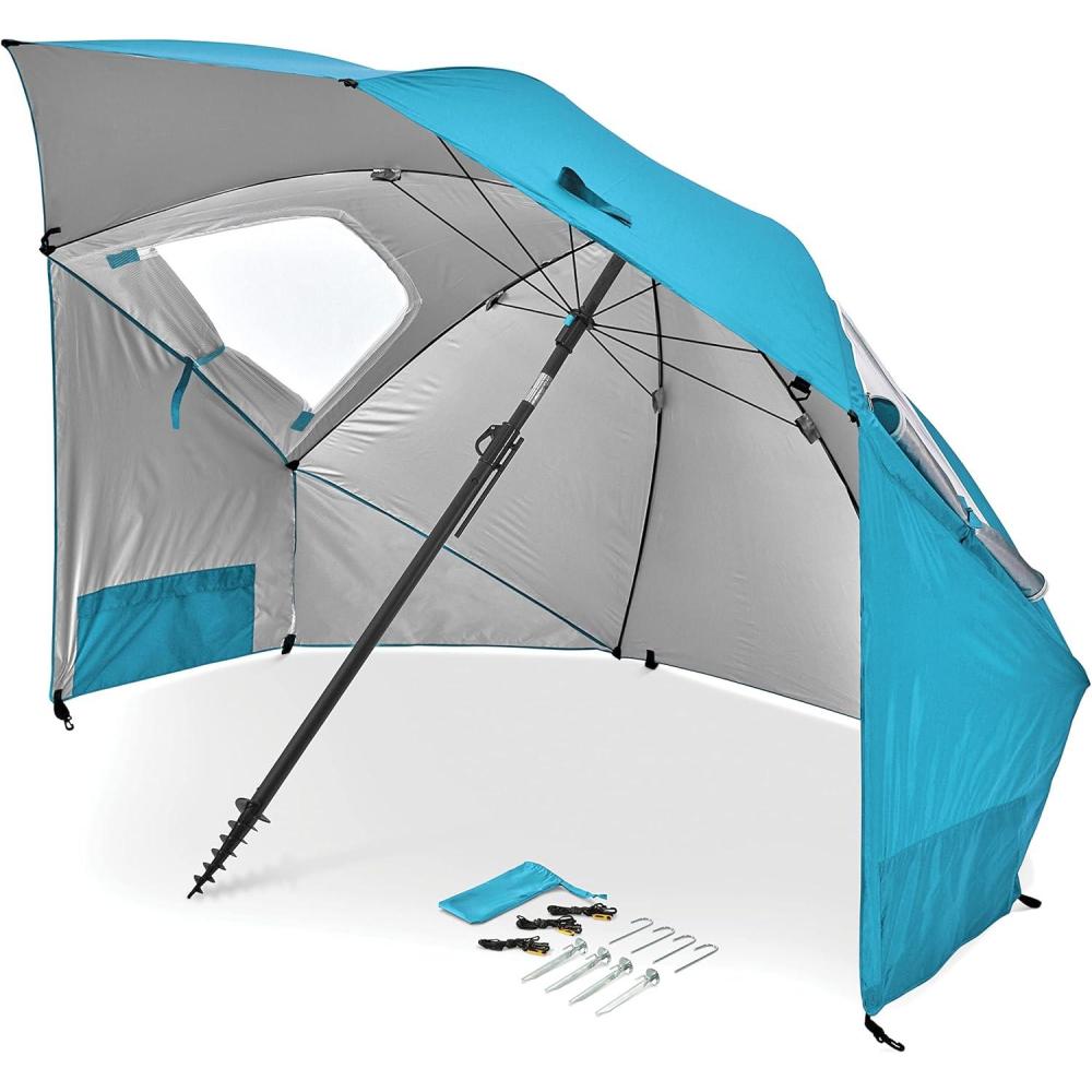 imageSportBrella Premiere XL UPF 50 Umbrella Shelter for Sun and Rain ProtectionAqua
