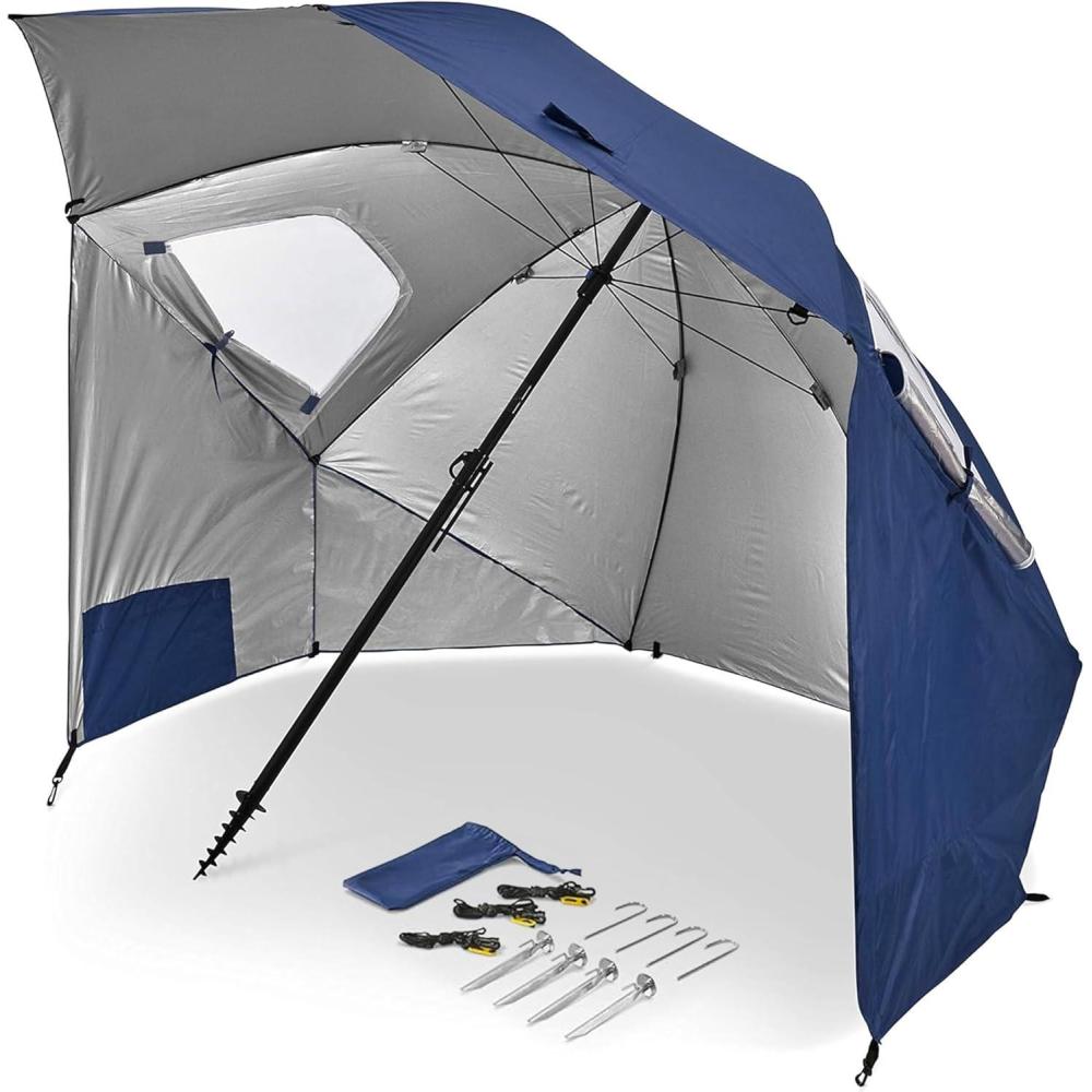 imageSportBrella Premiere XL UPF 50 Umbrella Shelter for Sun and Rain ProtectionBlue