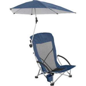 imageSportBrella Beach Chair with UPF 50 Adjustable Umbrella Midnight BlueBlue