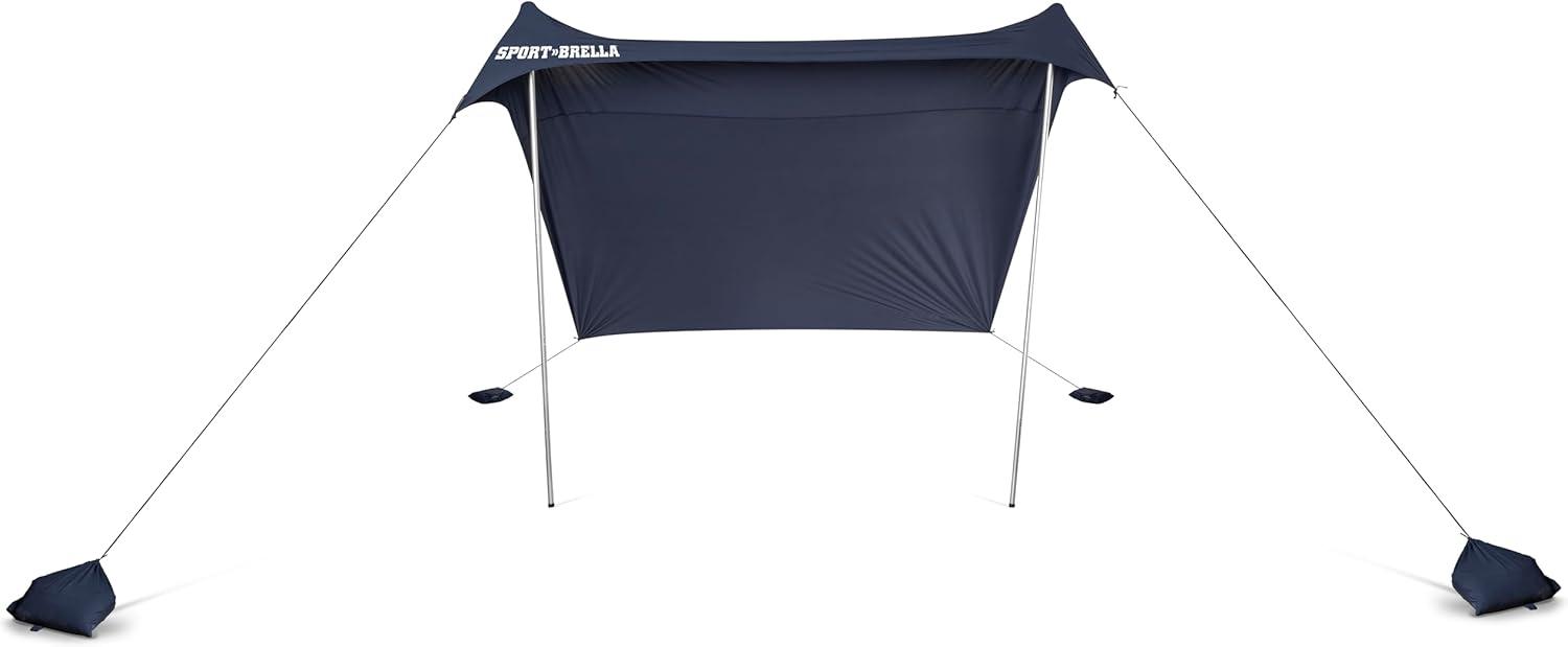 imageSportBrella SolBreeze Shelter UPF 50 Sun and Rain Canopy for Camping Beach and Sports Events 10x10Blue
