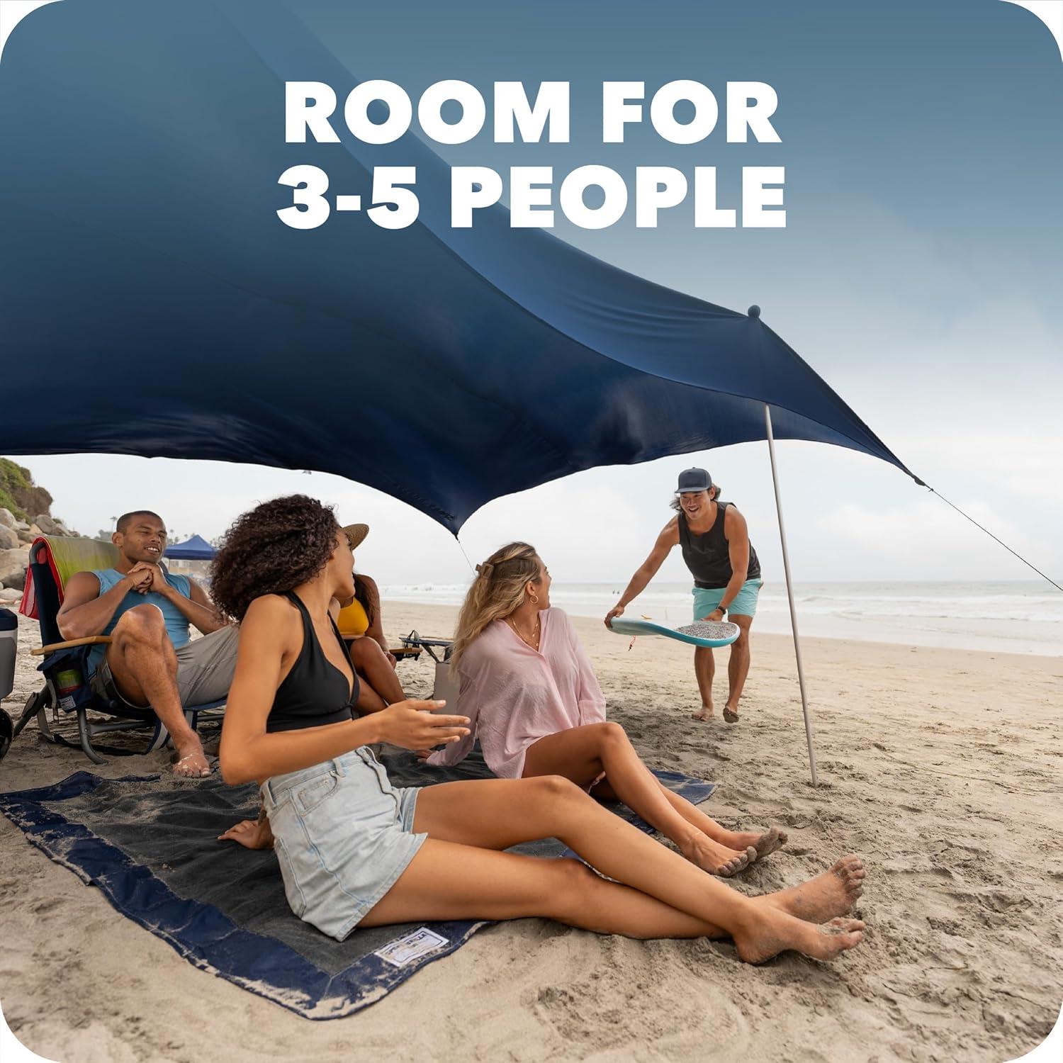 imageSportBrella SolBreeze Shelter UPF 50 Sun and Rain Canopy for Camping Beach and Sports Events 10x10Blue