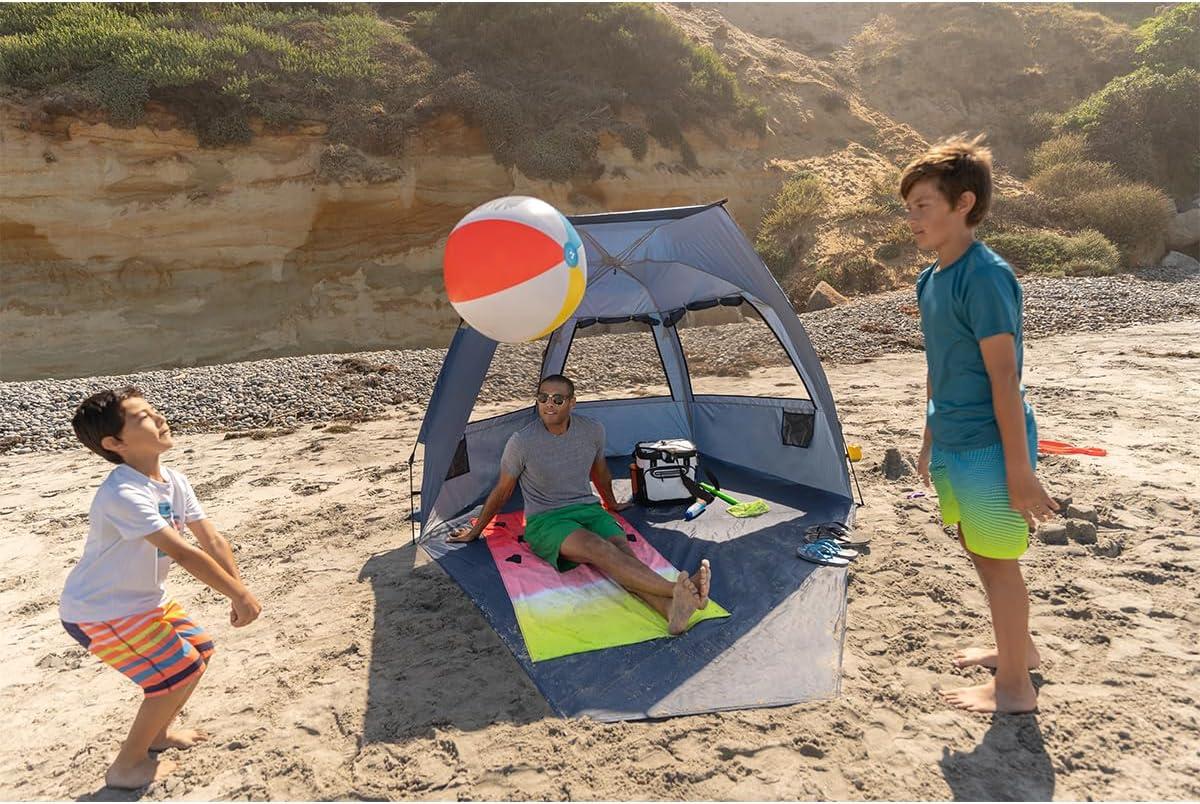 imageSportBrella Suncave UPF 50 Sun and Rain Canopy for Camping Beach and Sports EventsBlue