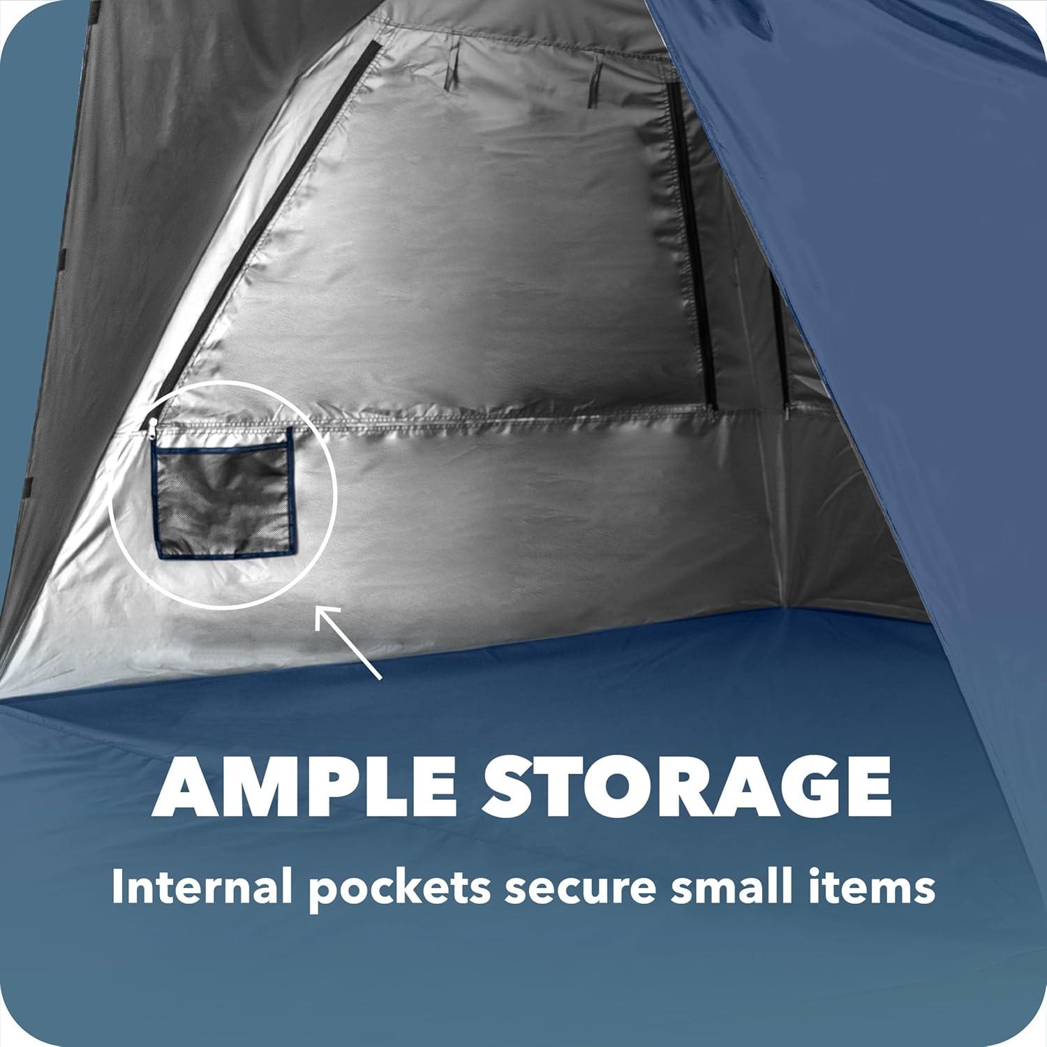 imageSportBrella Suncave UPF 50 Sun and Rain Canopy for Camping Beach and Sports EventsBlue