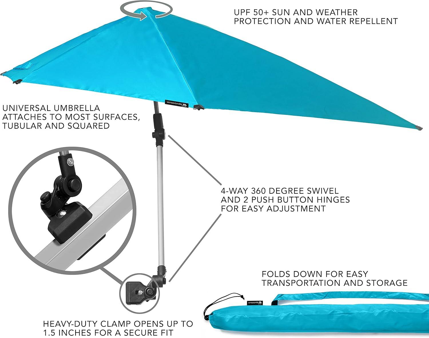 imageSportBrella VersaBrella SPF 50 Adjustable Umbrella with Universal ClampAqua