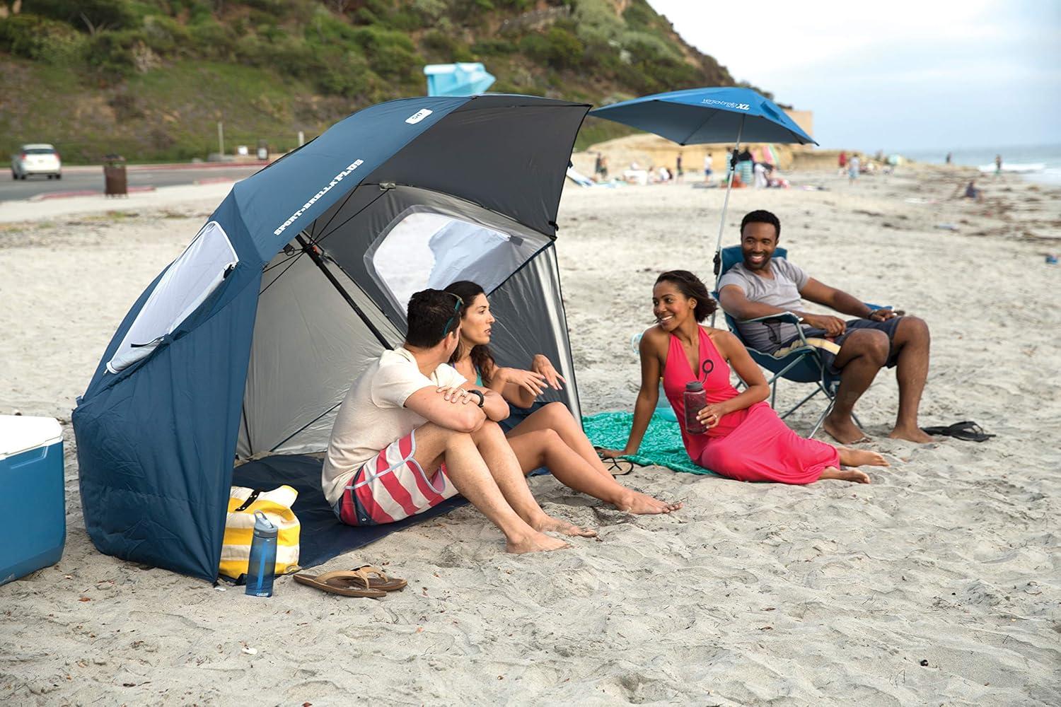 imageSportBrella VersaBrella SPF 50 Adjustable Umbrella with Universal ClampFirebrick Red