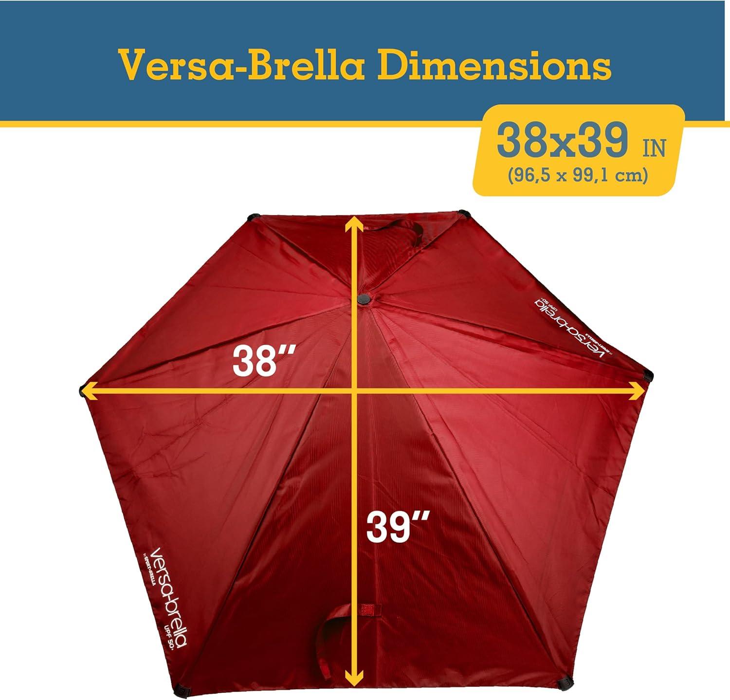imageSportBrella VersaBrella SPF 50 Adjustable Umbrella with Universal ClampFirebrick Red