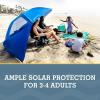 imageSportBrella SuperBrella SPF 50 Sun and Rain Canopy Umbrella for Camping Beach and Sports Events 8Foot BlueBlue