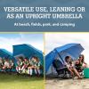 imageSportBrella SuperBrella SPF 50 Sun and Rain Canopy Umbrella for Camping Beach and Sports Events 8Foot BlueBlue