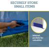 imageSportBrella SuperBrella SPF 50 Sun and Rain Canopy Umbrella for Camping Beach and Sports Events 8Foot BlueBright Blue