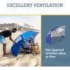 imageSportBrella SuperBrella SPF 50 Sun and Rain Canopy Umbrella for Camping Beach and Sports Events 8Foot BlueBright Blue
