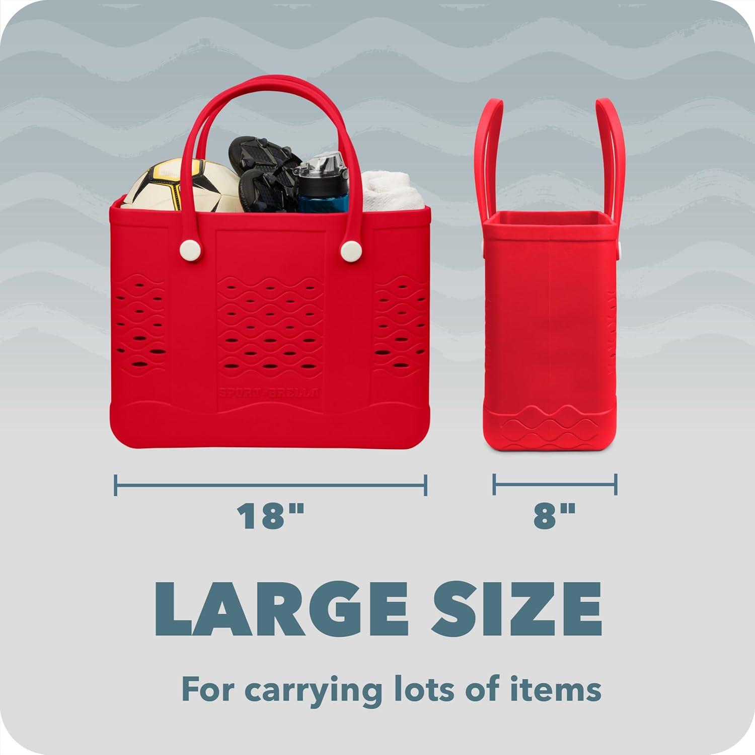 imageSportBrella Beach Tote  Large Capacity 19x15x95 Durable WaterResistant for Travel ampamp Outdoor UseBlack