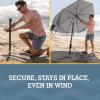 image:imageSportBrella Fieldedge Gray UPF 50 Sun Protection Umbrella 6Foot BiFold Canopy with Patented Side Panels Premium Auger Bit and Carry Bag for Outdoor Shade on Beach Grass or Sidelines