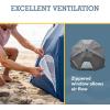image:imageSportBrella Fieldedge Gray UPF 50 Sun Protection Umbrella 6Foot BiFold Canopy with Patented Side Panels Premium Auger Bit and Carry Bag for Outdoor Shade on Beach Grass or Sidelines